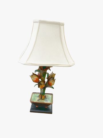 Tulip Metal Flower Table Lamp 24"x12"