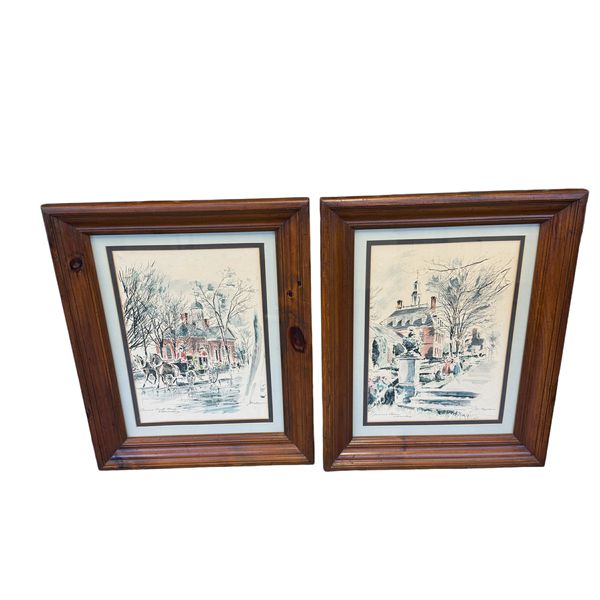 Pair John Haymson Williamsburg Prints   30 x 24"