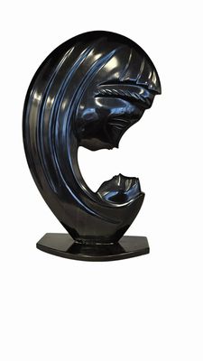 Mexican Black Marble 10.5" Madonna Sculpture