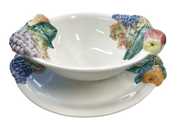 Breckenridge Earthenware Bowl+Platter, 15"d