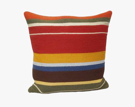 Wool Blend Striped Pillow 15"x15"