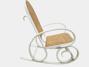 White Trad. Bentwood w Cane Rocker 38"h x 20"w 38"l