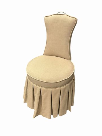 Vanity Chair with/Skirt, H. 36 in. x W x. 19.25 in. x D. 20 in.