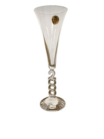 Pair Of Cristal D'Arques "Millennium" Champagne Flutes 10"ht.