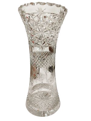 Fine Crystal Vase, 12" H