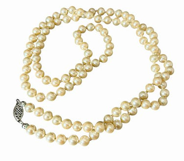29.5 in. Cultured Pearl Necklace w/Sterling Silver Clasp