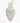 Tall white and gold glass vase, 21.75" h
