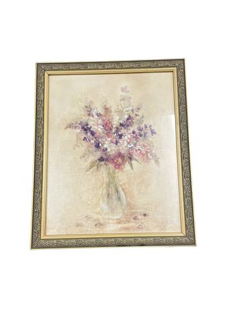 Framed Print Of Flowers In Vase 23"x 19"