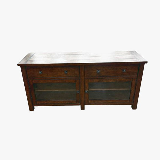 Pottery Barn Mahogany Media Console, 65x20x30"