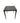 Black rimmed cast iron side table, 23.25" h x 23" w x 22.5" d