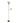 Black Metal Combo Two Light Tall Room/Reading  Lamp 72x10"