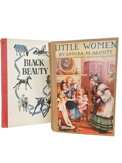 Pair Classic Books, Little Women (1929); Black Beauty (1954)