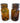 PAIR of antique Putnam amber glass lightning fruit jars (1800s), 7.5" h
