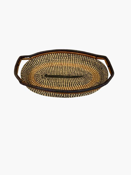 Woven Grass  Basket 17"L x 12"W