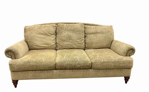 Vintage Ethan Allen Upholstered Sofa, H. 37.5 in. x L. 86 in. x D. 35 in.