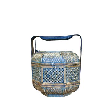 Woven Rattan Chinese Wedding Basket 10'x9"