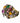 10K Vintage Thailand Multi Gemstone Princess Dome Ring, 6 in., 13g