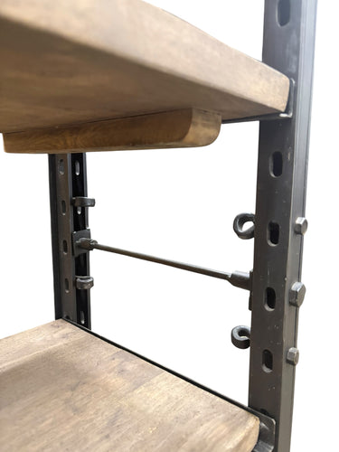 Restoration Hardware French Library double adjustable iron/hardwood shelving boo