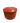 Wood Possibly Burmese 3 Part Red Lacquer Round Box 5.5 "h x 6"dia