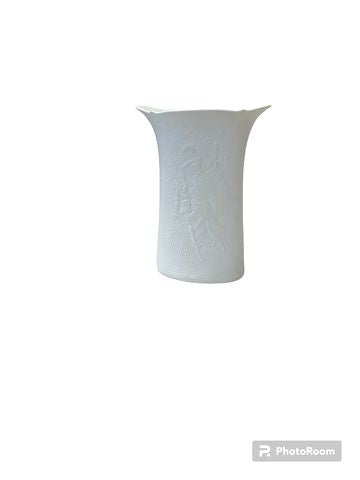 Porcelain AK Kaiser White Bisque Vase 11"x8"