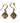 Pair 14k Yellow Gold & Diamond Earrings, 3.4 g