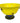 Large yellow/blue Rosenthal Beluga footed bowl w/ blue polka dots & base, 6.5" h