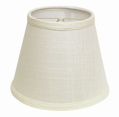 8" White Empire Hardback Slanted Line Shade