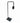 CB2 Black Bedside Table Lamp 20"ht