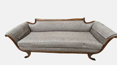 Duncan Phyfe Reupholstered Sofa 80"Lx32"Hx28"D