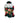 Vintage Handcrafted Santa w/Red & Black Velvet Suit 12X7"