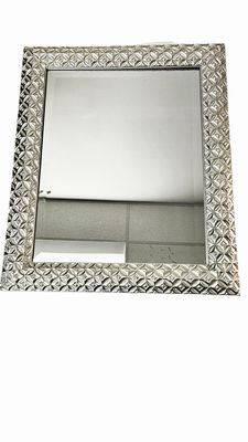 Silver Wide Framed Wall Mirror 25"x21"