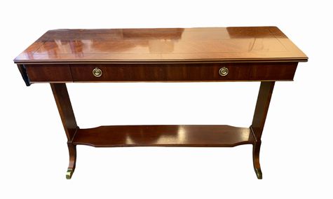 Cherry Lane Console Table w/ drawer & Brass Feet, 28H"x46"x15"