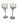 Pair Of Gallia Lead Crystal Wine Glasses 8"ht
