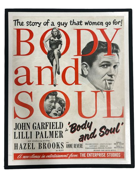 Vintage Movie Poster - "Body and Soul", 14x11"