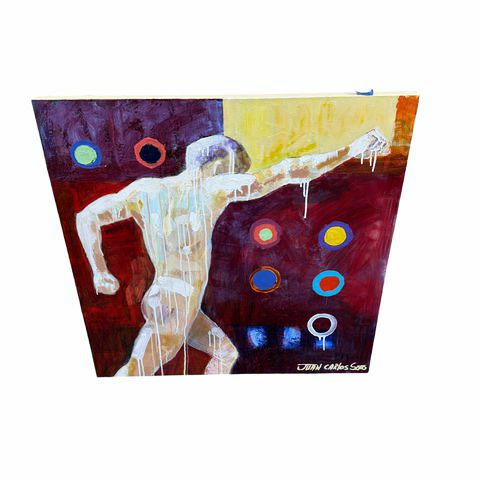 Juan Carlos Soto Naked Man Painting 36x36