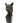 Bronze cat head on black marble base (unattached), 10.75" h (w/ base), 4" w, 4.2