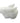 Carved white marble rabbit, 2.5" h, 2" w, 4.75" d
