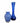 Pair Vintage Vases, Clear Cobalt Blue and Opaque Blue 10" & 5"h