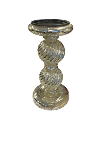 Set Of Four Mercury Glass Candleholders