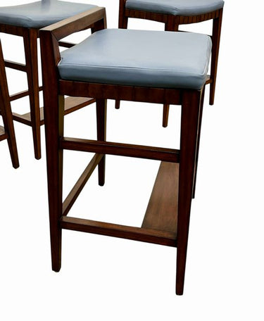 4 Acquisition by Henredon Counter Stools w/Leather Seats