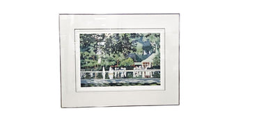 Numbered Print, Central Park, Known Artist E Bordett 28"h x 36"w