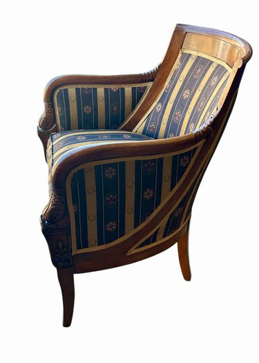 Empire Style Walnut Arm Chair, Late 19th century