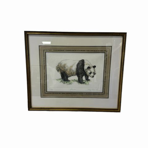 Framed Panda Print 14x17