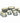 20-piece set of vintage green transferware "The Old Curiosity Shop" by Royal Chi