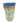 HandBlown, Signed, Turquoise/Gold Swirls Glass Vase 7"hx5.5"w