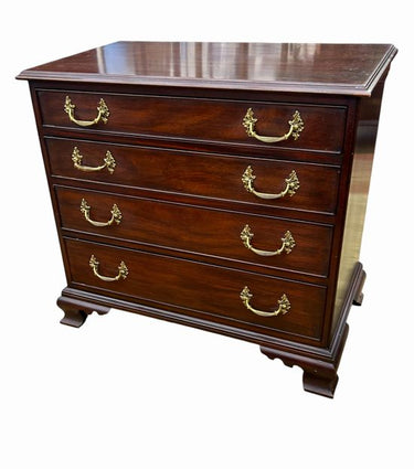 Vintage Pair Henkel Harris Mahogany Chest of Drawers w/Brass Pulls