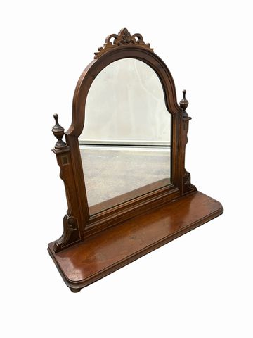 Vintage Mahogany Dressing Mirror, H. 24 in. x W. 24 in. x D. 8.25 in.