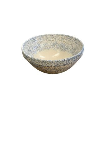 Dough Bowl Blue Sponge Ware Flow Decor 7x16"