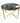 Round black enamel top coffee table on goldleaf frame, 19" h, 28.25" diam.