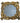 Square mirror in ornate goldtone frame, 16" x 16"